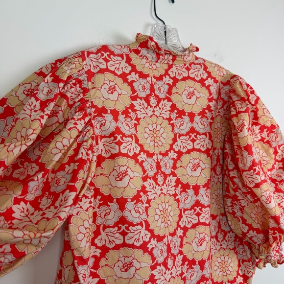 Oliphant Short Sleeve Pintuck Button Down Blouse Size S - Picture 11 of 15